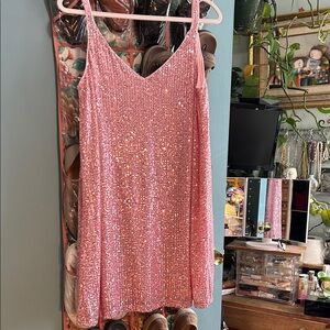 Pink Sequin Dress